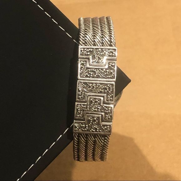 LOIS HILL Sterling Silver Watch Swiss Movement Woven Bracelet Band - Picture 3 of 13